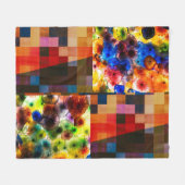 Modern Art Fusion フリースブランケット (正面(横))