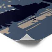 Modern art: Golden Gate Bridge and skyline ポスター (角)