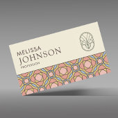Modern Art Nouveau Stained Glass Business Card 名刺