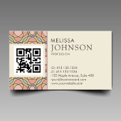 Modern Art Nouveau Stained Glass Business Card 名刺
