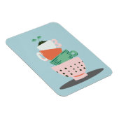 Modern Art Stacked Cups and Plant マグネット (右側)