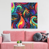 Modern Art Stretched Canvas Print キャンバスプリント (インサイチュ (リビング))