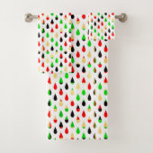Modern Art Water Drops Teardrop Pattern Towel Set バスタオルセット (インサイチュ)