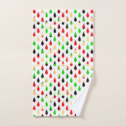 Modern Art Water Drops Teardrop Pattern Towel Set バスタオルセット (ハンドタオル)