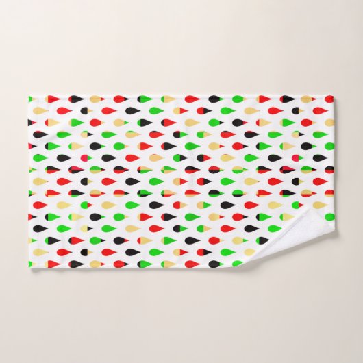 Modern Art Water Drops Teardrop Pattern Towel Set バスタオルセット (ハンドタオル)