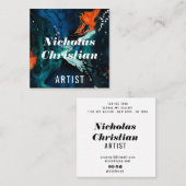 Modern Artist | Colorful | Paint Brushed  スクエア名刺 (正面/裏面)