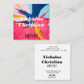 Modern Artist | Colorful | Paint Brushed  スクエア名刺 (正面/裏面)