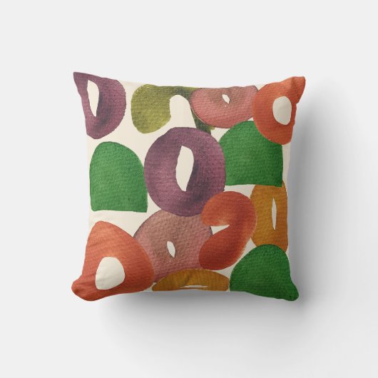 Modern Artistic Autumn Colorful Pattern クッション (正面)