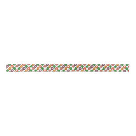 Modern Artistic Autumn Colorful Pattern サテンリボン