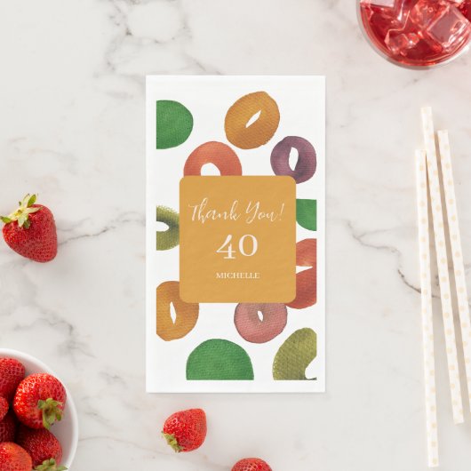 Modern Artistic Autumn Colorful Pattern Birthday (インサイチュ)