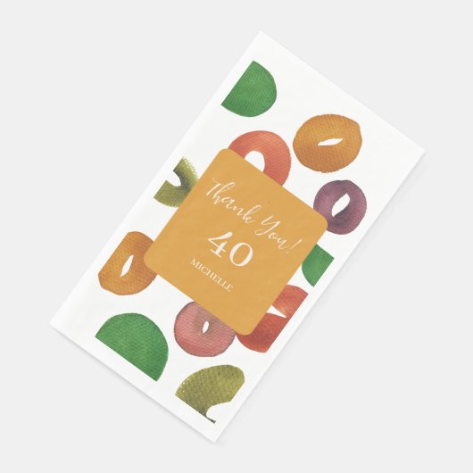 Modern Artistic Autumn Colorful Pattern Birthday (コーナー)