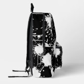 Modern Artistic Backpack – White & Black プリントバックパック (左)