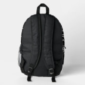 Modern Artistic Backpack – White & Black プリントバックパック (裏面)