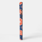 Modern Artistic Coral Pink Poppies Floral iPhoneケース (左側面)