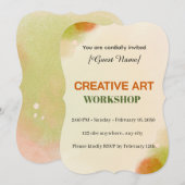 Modern Artistic Event Card | クリエイティブアートワークショップ 招待状 (正面/裏面)