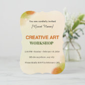 Modern Artistic Event Card | Creative Art Workshop 招待状 (スタンド正面)