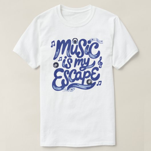 Modern Artistic Graphic Design - Music Tシャツ (デザイン正面)
