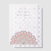 Modern Artistic Motif Style Mandala Wedding ベラム紙招待状 (オフセット (招待状))