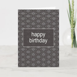 Modern Asanoha Birthday Card カード