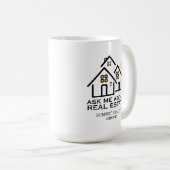 Modern Ask Me About Real Estate  コーヒーマグカップ (正面右)