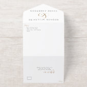 Modern At Last Text  オールインワン招待状 (外側)