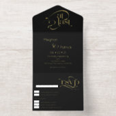 Modern At Last Text  オールインワン招待状 (内側)