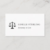 Modern Attorney at Law QR Code White Black 名刺 (正面)