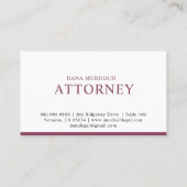 Modern Attorney Professional Photo 名刺 (裏面)