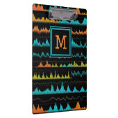 Modern Audio Waveform & Sound Frequency Monogram クリップボード (右)