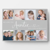 Modern Auntie Photo Collage Heart Script フォトプラーク (正面)