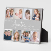 Modern Auntie Photo Collage Heart Script フォトプラーク (側面)