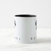Modern Aussiedoodle Art Mug - Blue Merle Geometric マグカップ (中央)