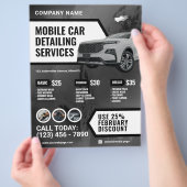 Modern automotive car detailing チラシ (手)