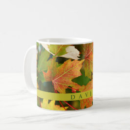 Modern Autumn Leaves Coffee Mug コーヒーマグカップ