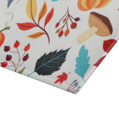 Modern Autumn Pumpkin Leaf Pattern カッティングボード (角)