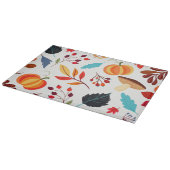 Modern Autumn Pumpkin Leaf Pattern カッティングボード (角)