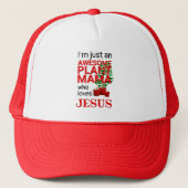 Modern AWESOME PLANT MAMA LOVES JESUS Baseball キャップ (正面)