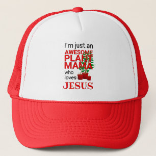 Modern AWESOME PLANT MAMA LOVES JESUS Baseball キャップ
