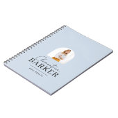 Modern baby blue arch photo Business Branding ノートブック (左側)