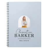 Modern baby blue arch photo Business Branding ノートブック (正面)