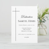 Modern Baby Dedication Invitation Cross Template 招待状 (スタンド正面)