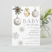 Modern Baby it's cold outside gender neutral 招待状 (スタンド正面)