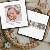 Modern Baby Photo Collage Birth Announcement