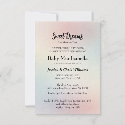 Modern Baby Shower Invite 招待状 (正面)