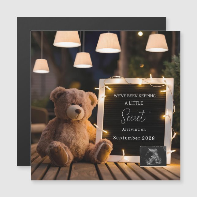 modern baby surprise Pregnancy announcement  (正面/裏面)