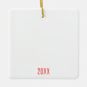 Modern Baby's First Christmas Photo Ceramic Cerami セラミックオーナメント (正面)