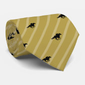 Modern Back & Gold Race Horse Derby Party  ネクタイ (ロール)