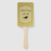 Modern Back & Gold Race Horse Derby Party  ハンドファン (裏面)