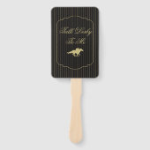 Modern Back & Gold Race Horse Derby Party  ハンドファン (正面)