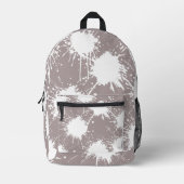 Modern Backpack – Ash Grey & White  プリントバックパック (正面)